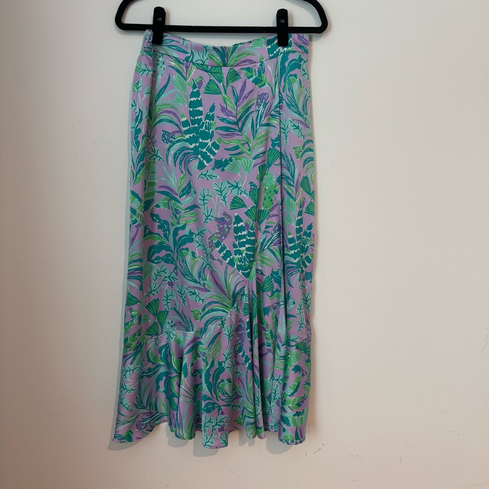 Lilly Pulitzer Vibrant Leaf Midi Skirt